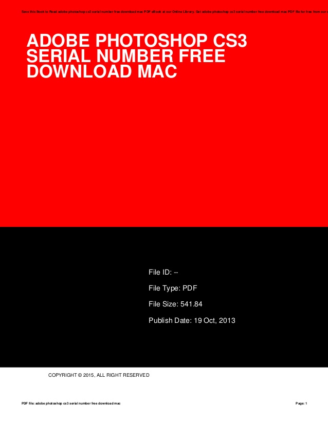 Photoshop Cs3 Mac Download Free
